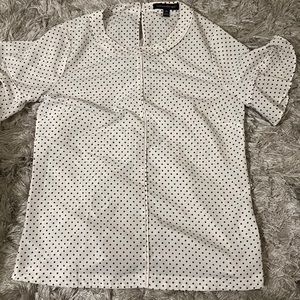 Banana Republic Flutter Sleeve Polka Dot Top XS